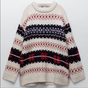 Zara NWT large knit oversized sweater